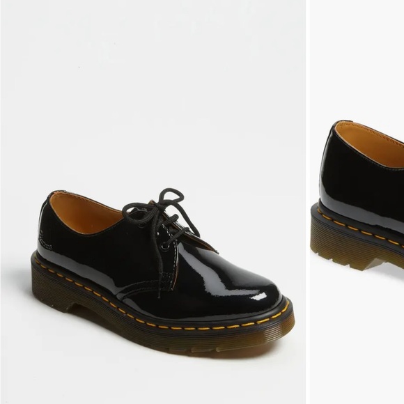 Dr. Martens Shiny Black Women’s 9 Three Eye Oxfords - Picture 7 of 8